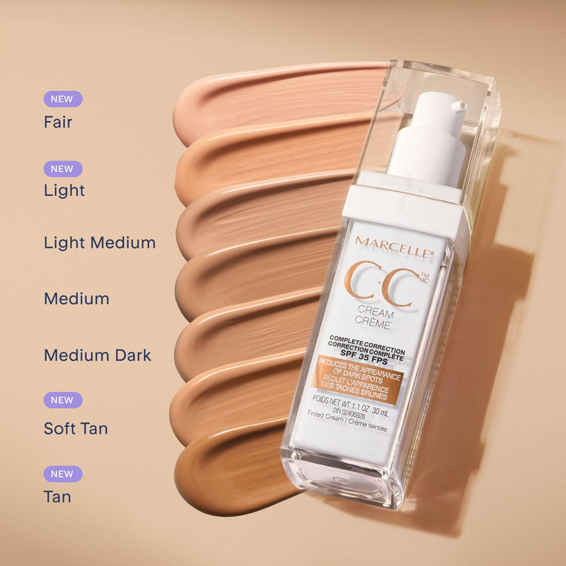 Marcelle CC Cream SPF 35, Medium, 30 mL