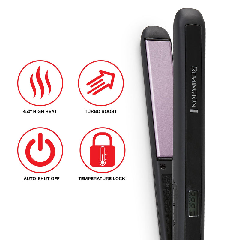 Remington Anti-Static Flat Iron S5500, 1 in., Purple