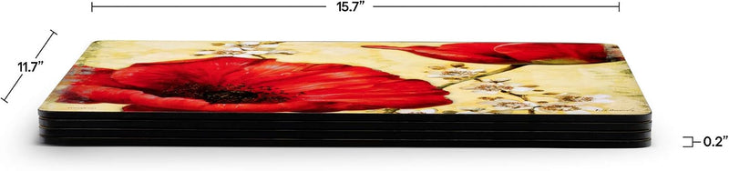 Pimpernel - Poppy De Villeneuve Placemats (Set of 4) | 16 x 12 in / 40.6 x 30.5 cm