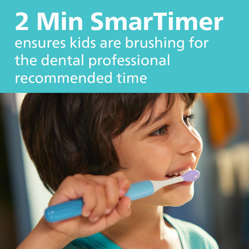 Philips One for Kids by Sonicare Battery Toothbrush HY1130/02, Blue