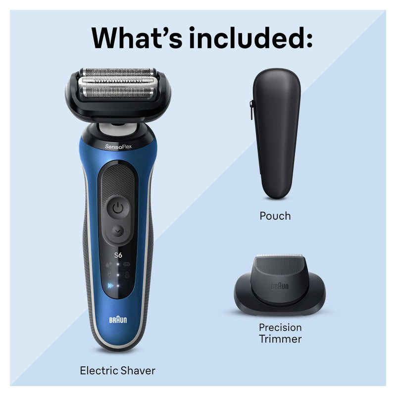 Braun Series 6 Foil Electric Shaver, Blue