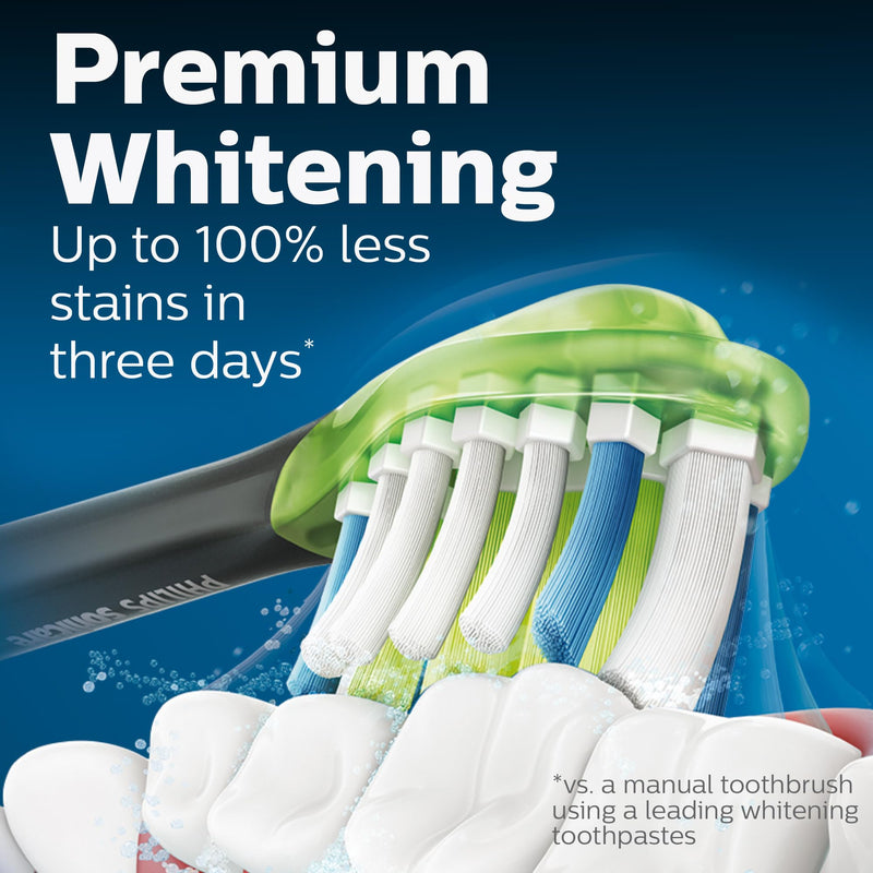 Philips Sonicare W3 Whitening Heads HX9062/95, Black, 2 Pack