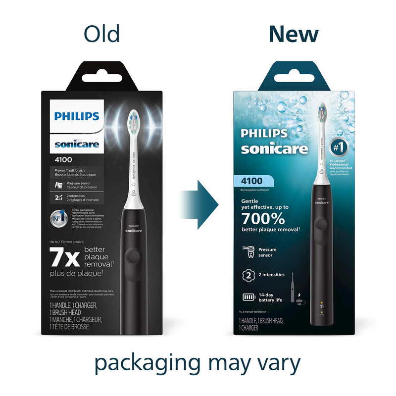 Philips Sonicare 4100 Electric Toothbrush HX3681/24, Black