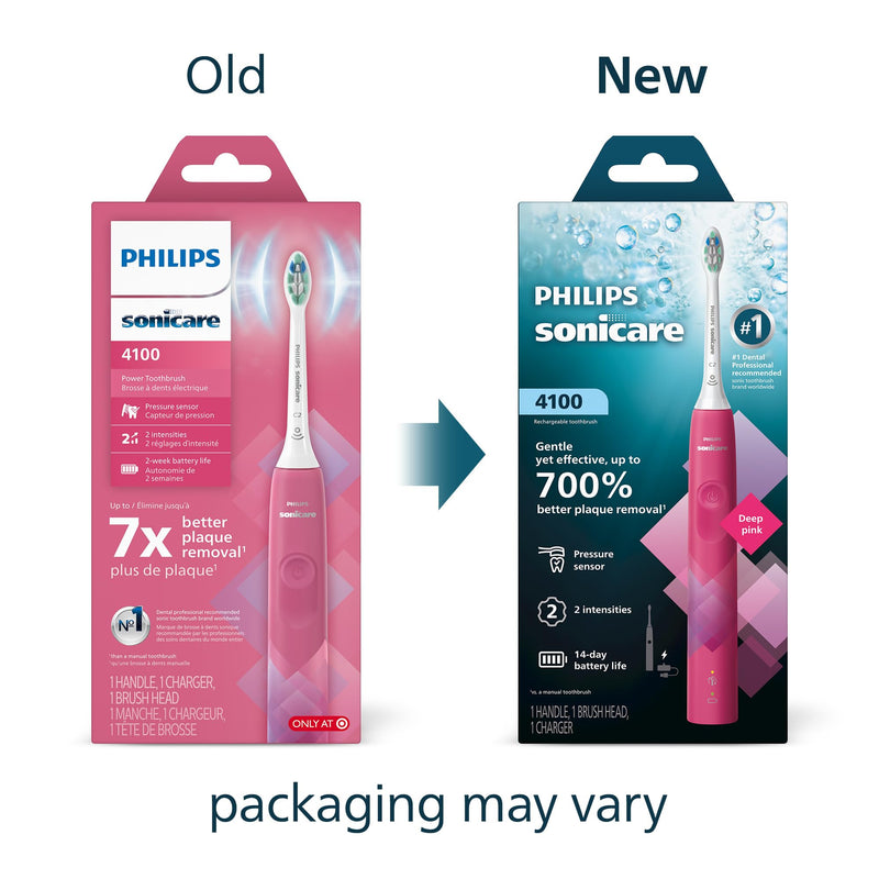 Philips Sonicare 4100 Electric Toothbrush HX3689/21, Paradise Pink