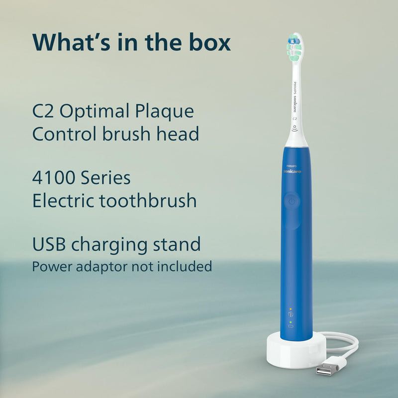 Philips Sonicare 4100 Electric Toothbrush HX3681/27, Azure Blue