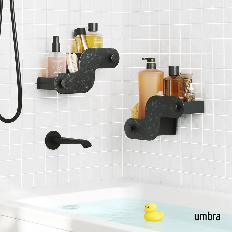 Nami Adhesive Shower Bins, Set of 2