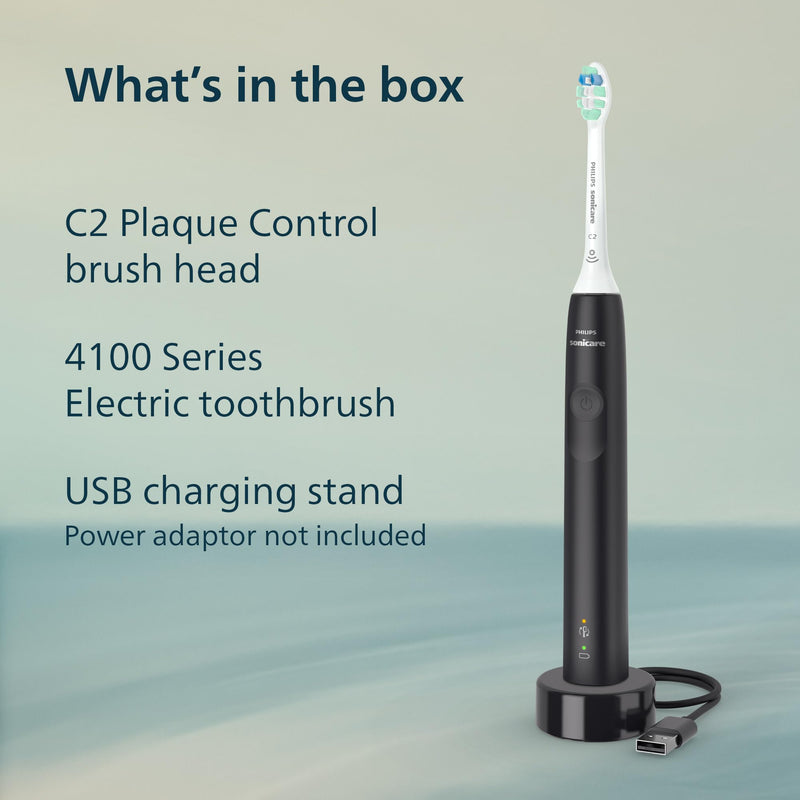 Philips Sonicare 4100 Electric Toothbrush HX3681/24, Black