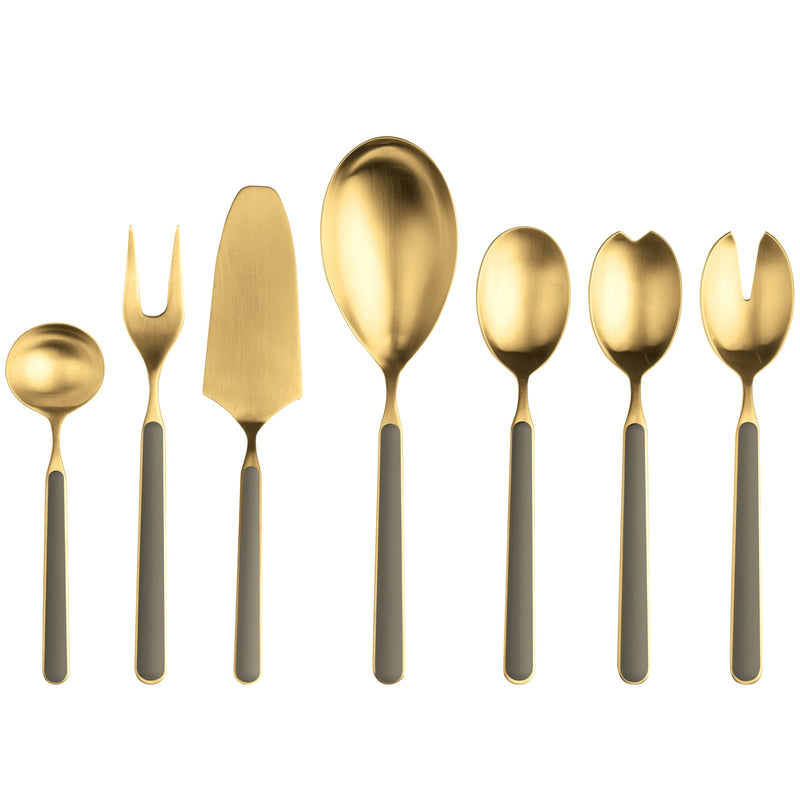 Mepra - Fantasia Ice Gold Vicuna - Ménagère de service 7 pièces