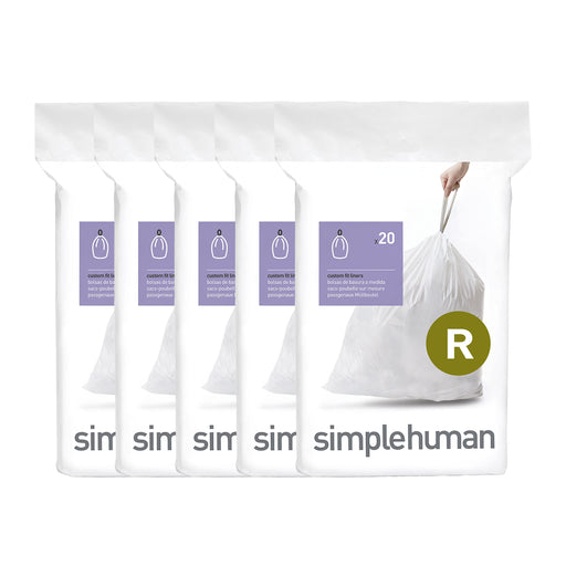 simplehuman Code R Trash Liners CW0201CP, 10 L, 100 Count