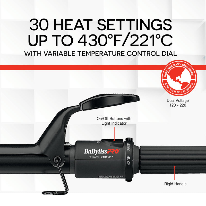 BaBylissPRO - Ceramix Xtreme Curling Iron (BABC100SNC) - 1 in