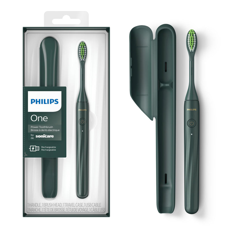 Philips One by Sonicare Rechargeable Toothbrush HY1200/28, Green