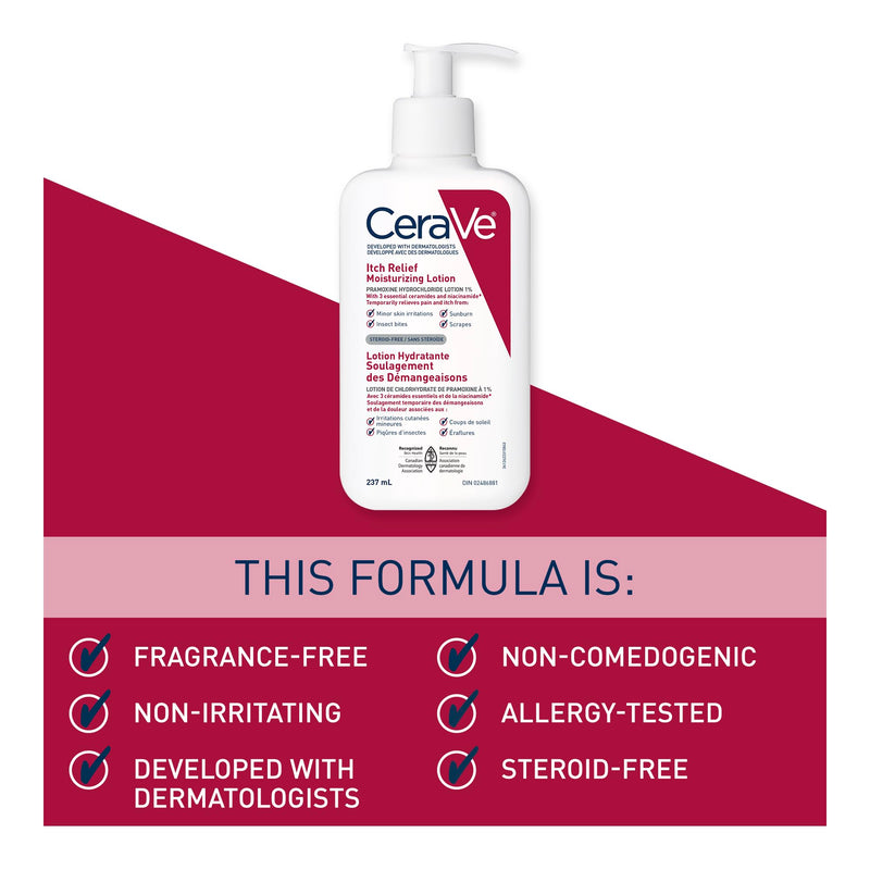 CeraVe - Itch Relief Moisturizing Lotion - 1% Pramoxine - 237 mL