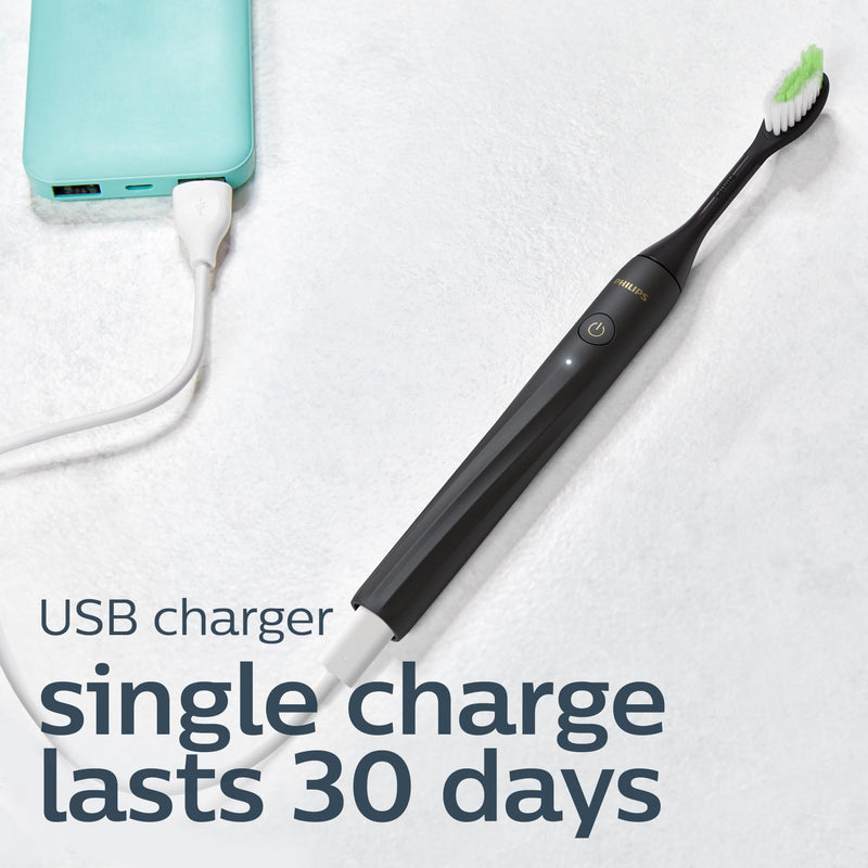 Philips One by Sonicare Rechargeable Toothbrush HY1200/26, Black