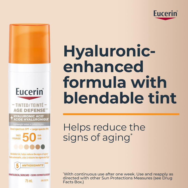 Eucerin Tinted Age Defense Face Sunscreen SPF 50, 50 mL