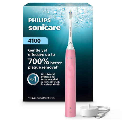 Philips Sonicare 4100 Electric Toothbrush HX3681/26, Deep Pink