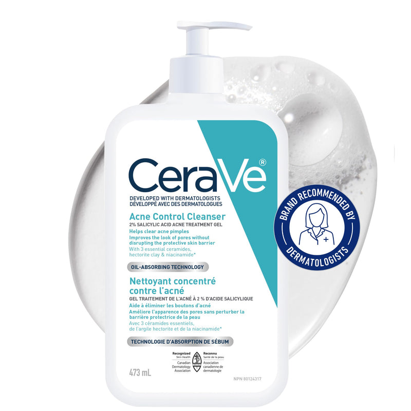 CeraVe - Acne Control Cleanser - 2% Salicylic Acid - 473 mL
