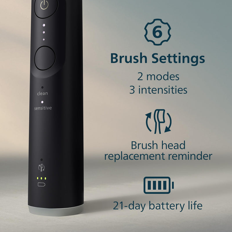 Philips Sonicare 6100 Electric Toothbrush HX7401/06, Black