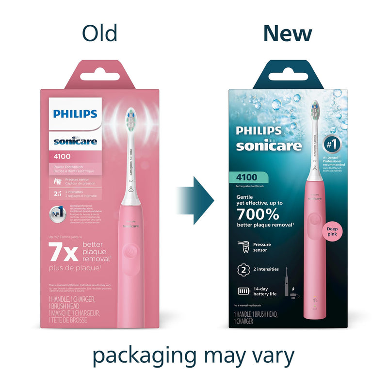Philips Sonicare 4100 Electric Toothbrush HX3681/26, Deep Pink