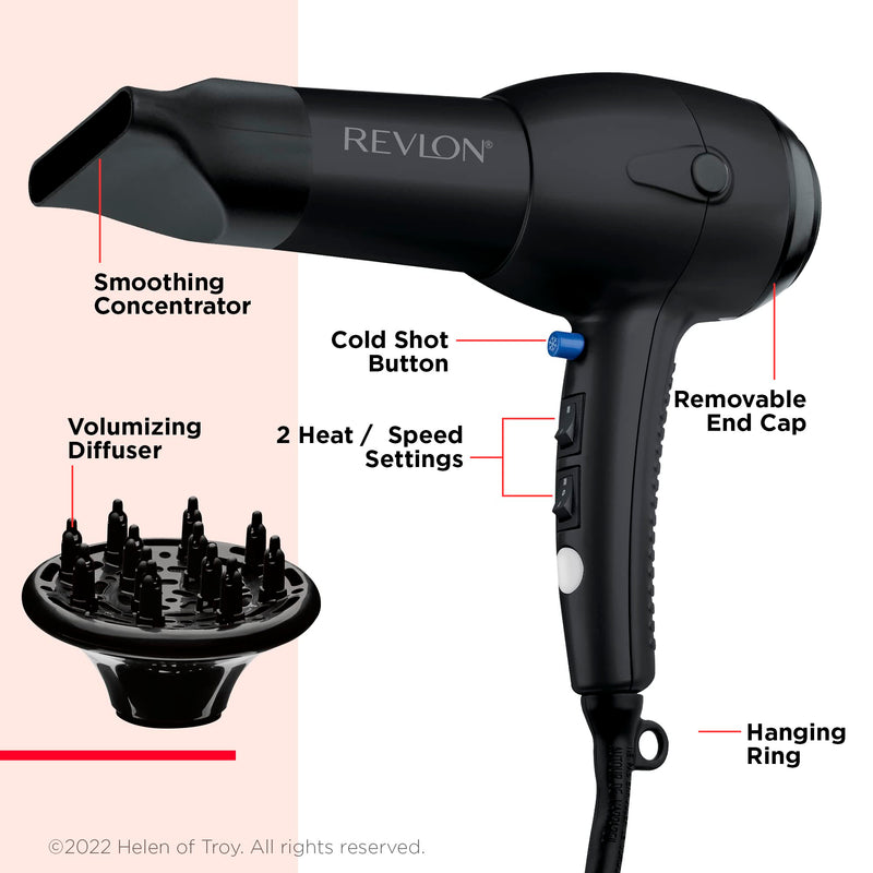 Revlon Ionic Hair Dryer RV544FBLK, Black