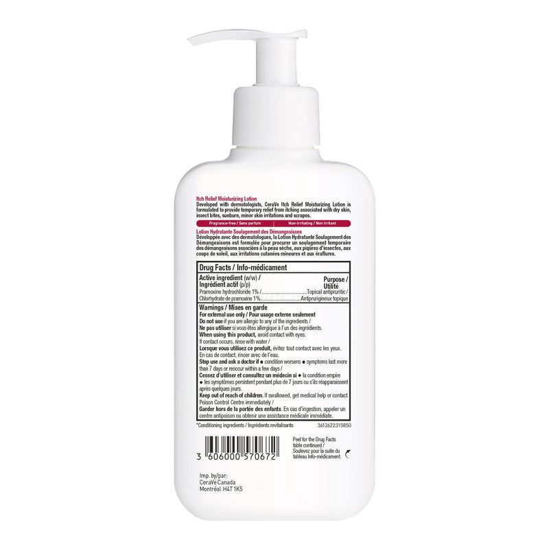 CeraVe - Itch Relief Moisturizing Lotion - 1% Pramoxine - 237 mL