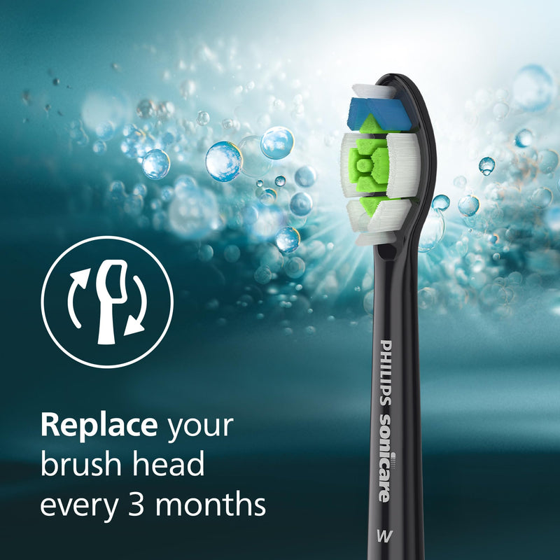 Philips Sonicare W DiamondClean Heads HX6062/95, Black, 2 Pack