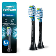 Philips Sonicare C3 Plaque Removal + Whitening Heads HX9042/95, Black, 2 Pack