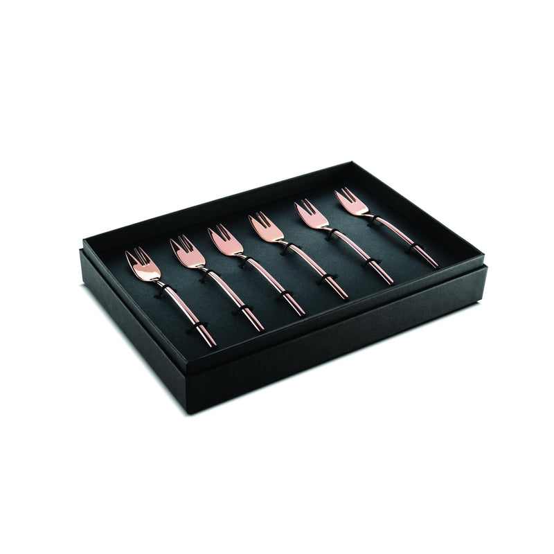 Mepra - Due Bronze Cake Fork Set - 6-Piece Set