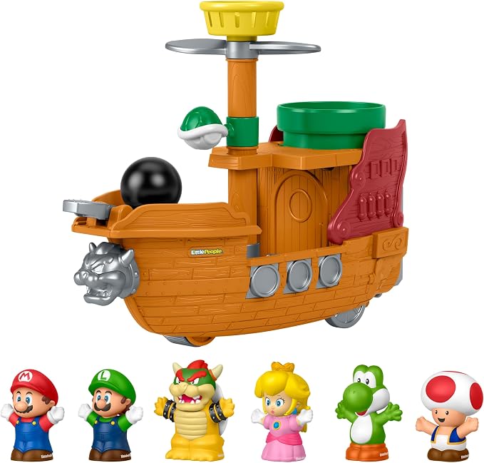 FISHER PRICE - LITTLE PEOPLE - SUPER MARIO - LE VAISSEAU DE BOWSER
