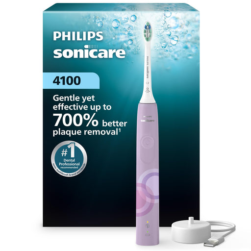 Philips Sonicare 4100 Electric Toothbrush HX3689/24, Lush Lilac