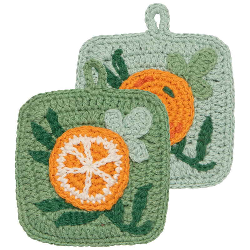 Now Designs - Cedar & Citrus Crochet Sponges Set of 2