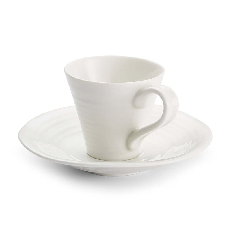 Sophie Conran - Blanc - Tasses et soucoupes à espresso (Lot de 2)