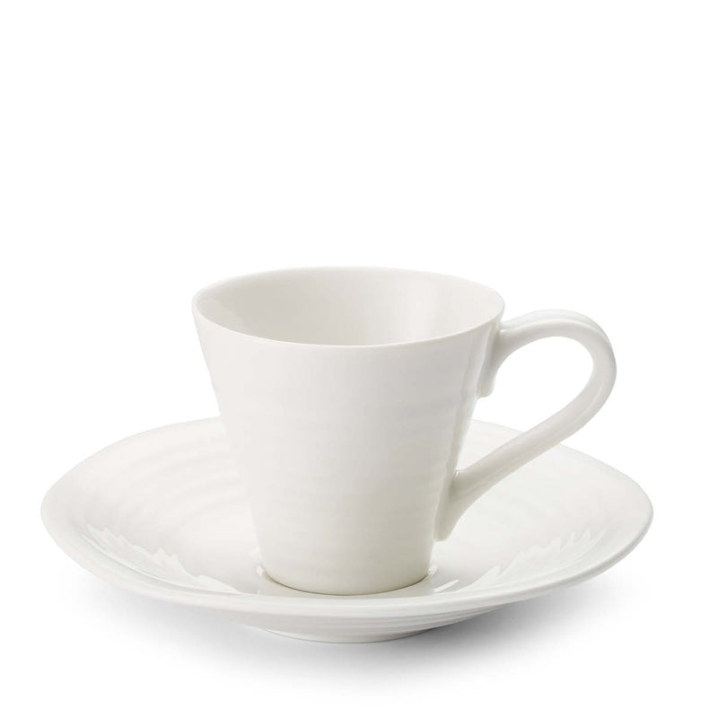 Sophie Conran - Blanc - Tasses et soucoupes à espresso (Lot de 2)