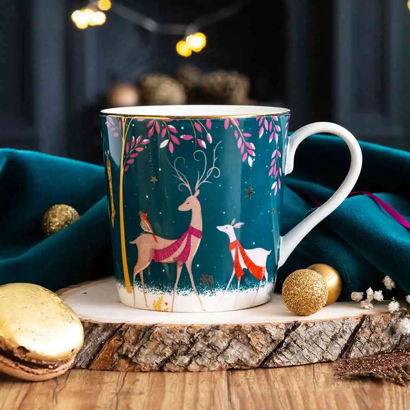 Sara Miller - Woodland - Mug 12 oz. Deer & Robin