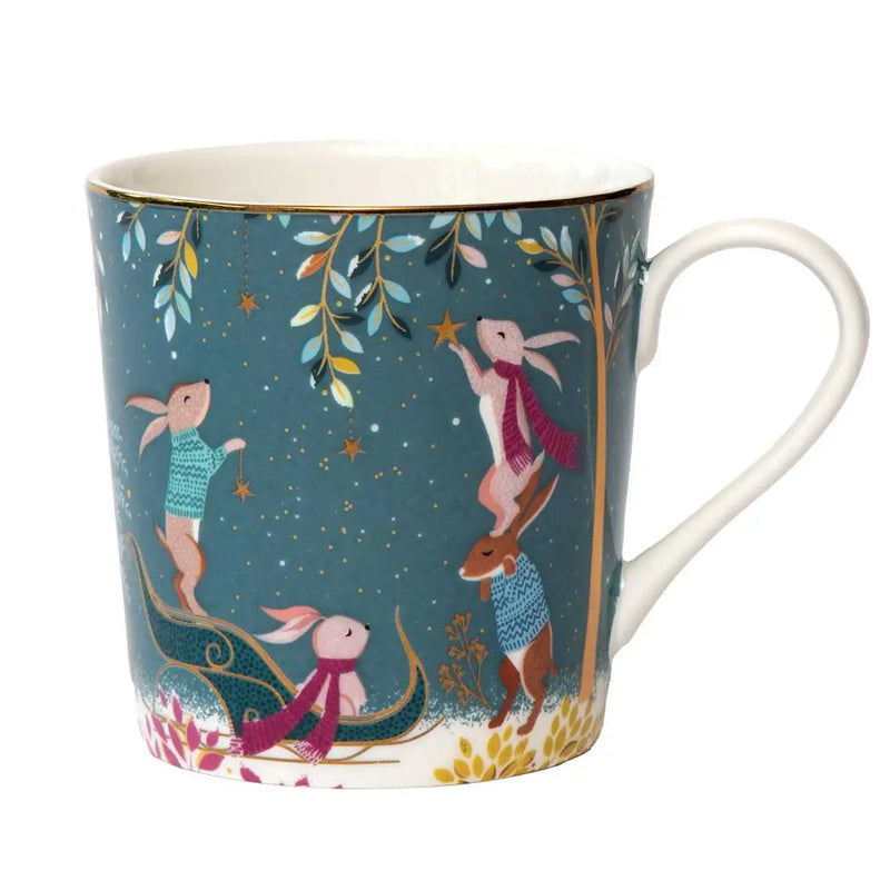 Sara Miller - Woodland - Mug 12 oz. Rabbit Sleigh