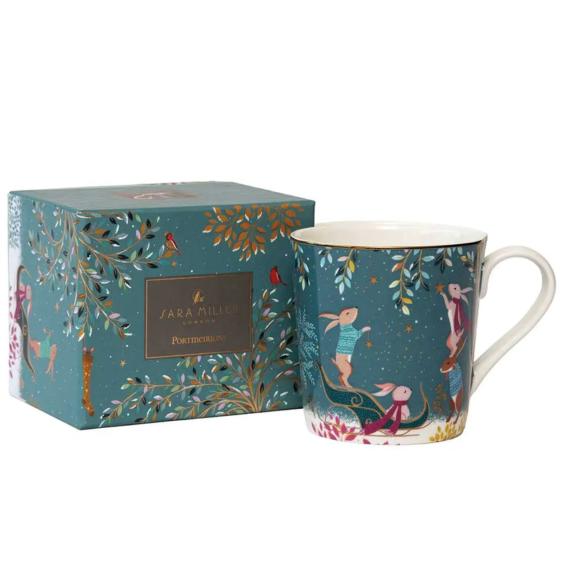 Sara Miller - Woodland - Mug 12 oz. Rabbit Sleigh
