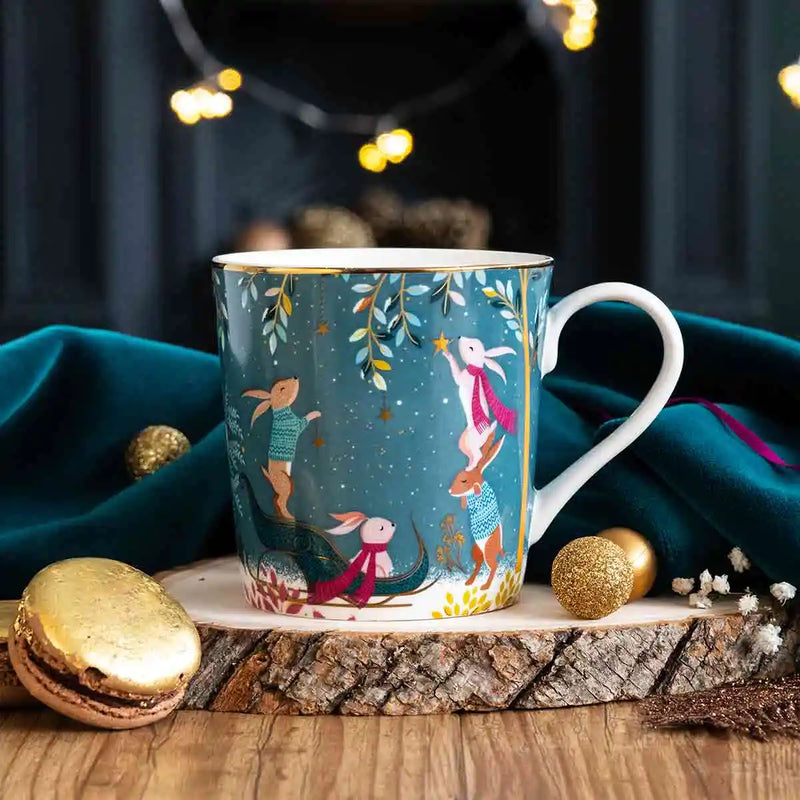 Sara Miller - Woodland - Mug 12 oz. Rabbit Sleigh