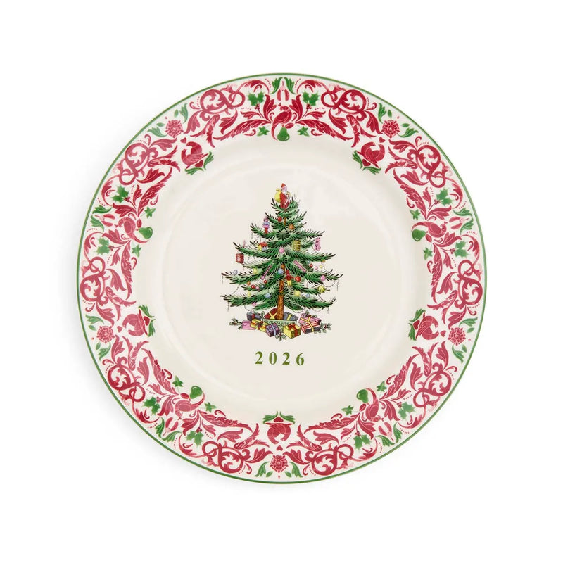 Spode - Christmas Tree Tartan - Annual Collector Plate 2026 | 8 in / 20.3 cm