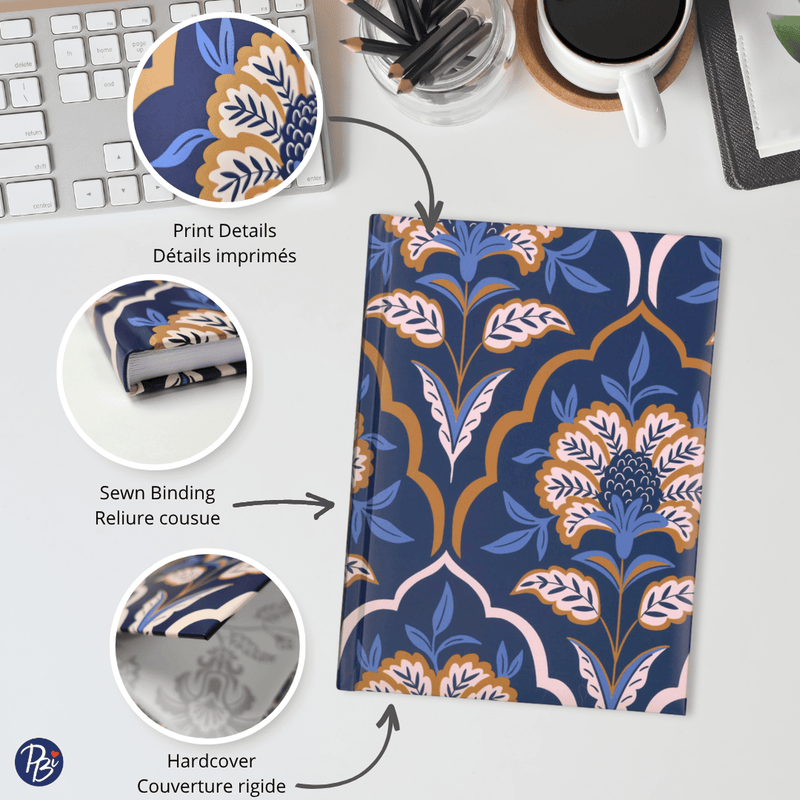 Pierre Belvédère - Medium Notebook - Blue Motif