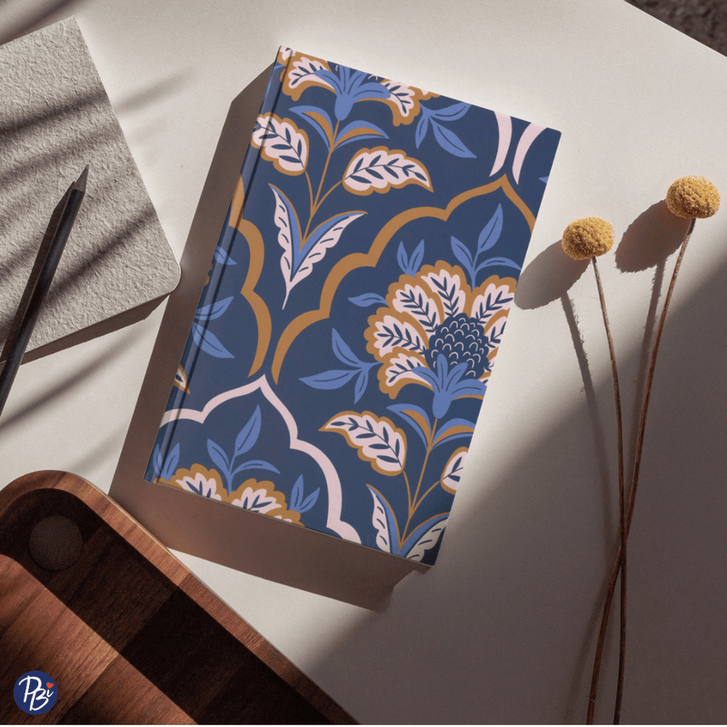 Pierre Belvédère - Medium Notebook - Blue Motif