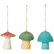 Mushroom Gems Mache Christmas Tree Ornament — possible assortment styles; one random ornament included