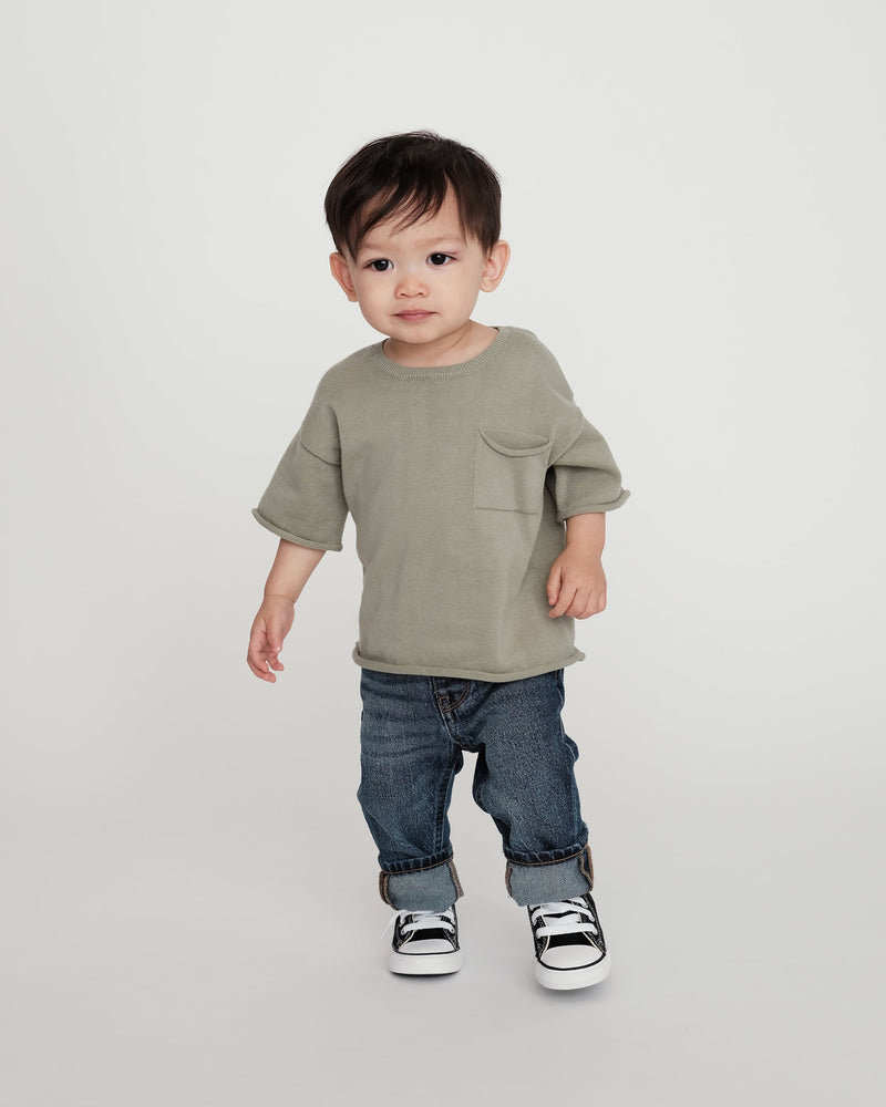 7AM Enfant - Boxy Cotton Tee Pocket