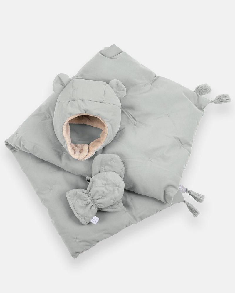 7AM Enfant - Cub Set - Airy | Mitten, Hat & Blanket
