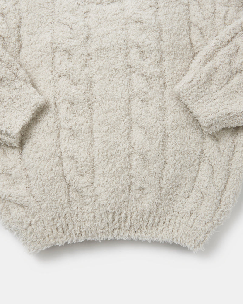 7AM Enfant - Boxy Cable Sweater - Fuzzy
