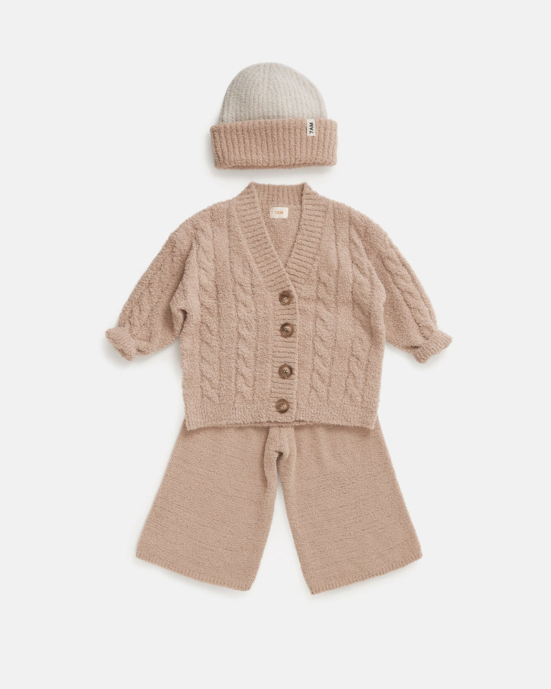 7AM Enfant - Cable Cardigan - Fuzzy