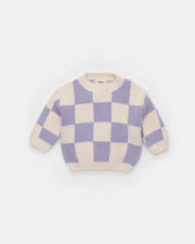 Boxy Sweater - Checkers Fuzzy