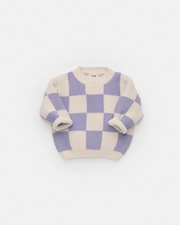 Boxy Sweater - Checkers Fuzzy