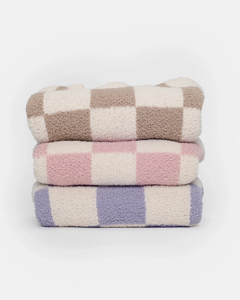 Boxy Sweater - Checkers Fuzzy