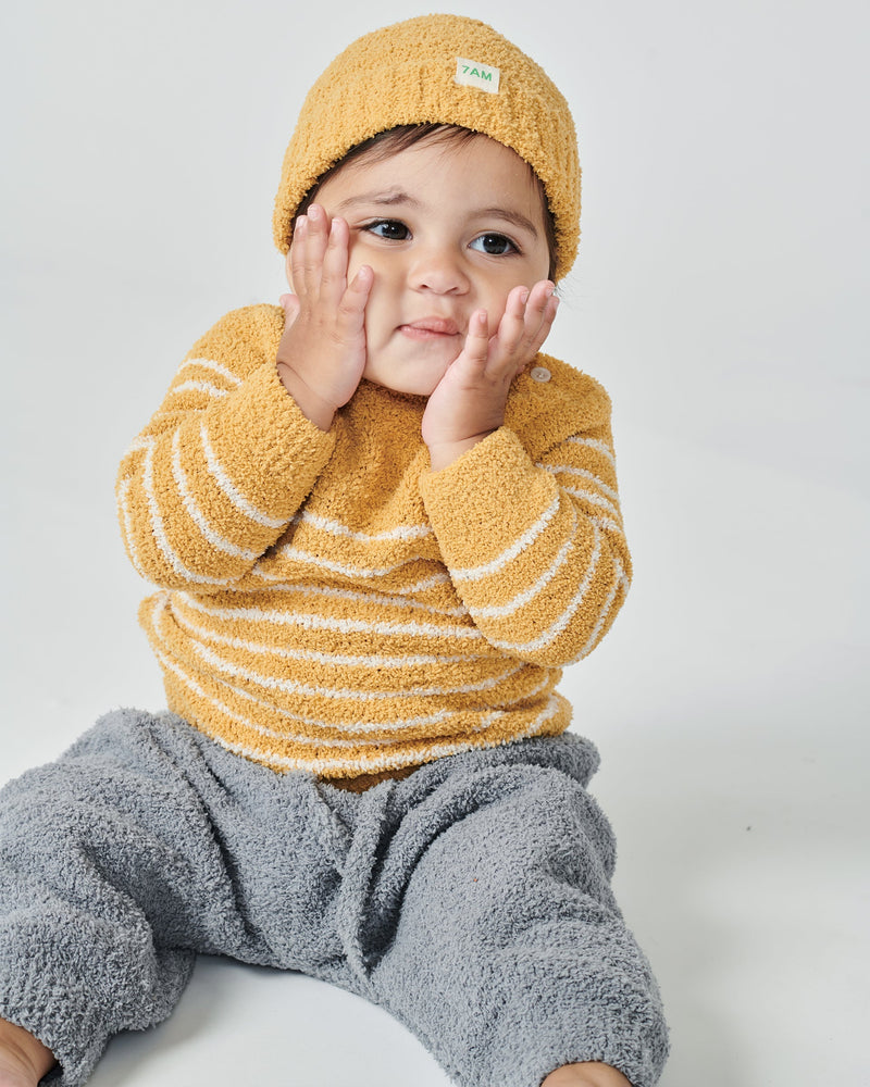 7AM Enfant - Long Sleeve Top Striped - Fuzzy