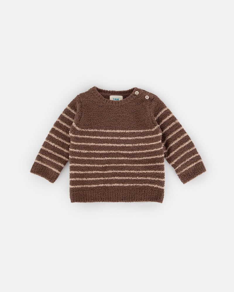 7AM Enfant - Long Sleeve Top Striped - Fuzzy