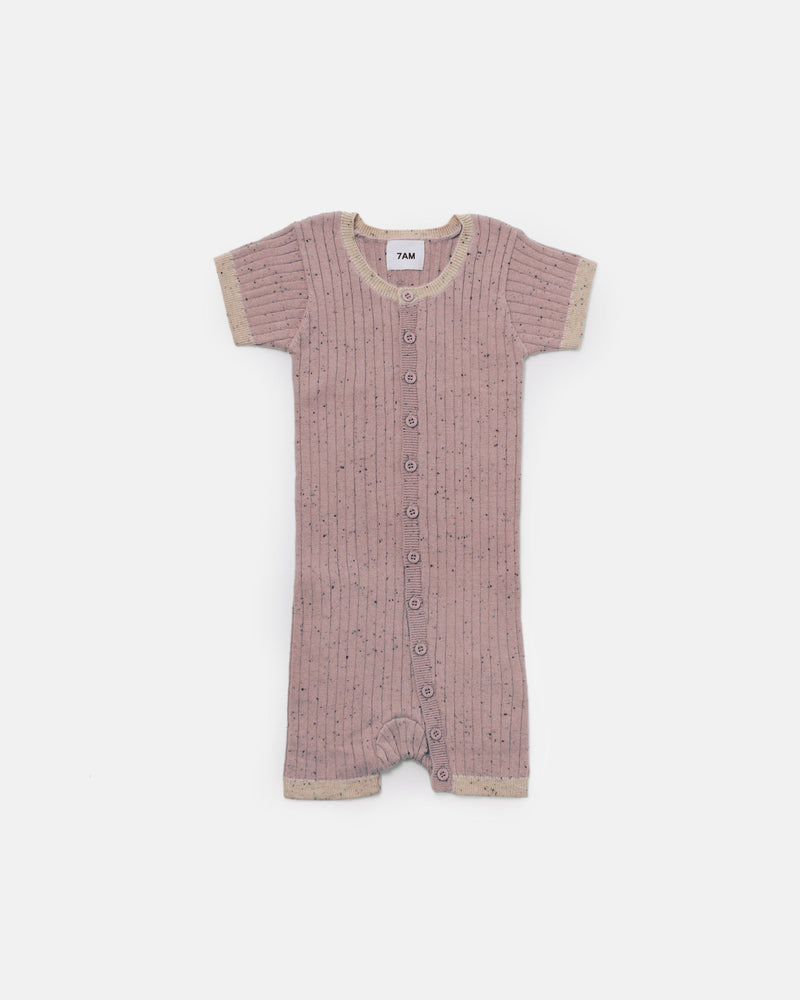 7AM Enfant - Short Sleeve Romper - Hug Me